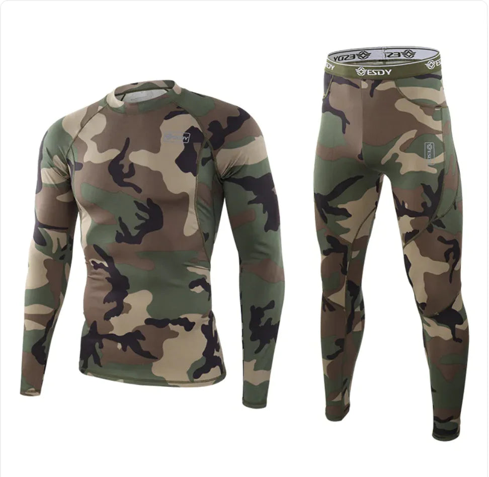 Ensemble de sous-vêtements thermiques tactique