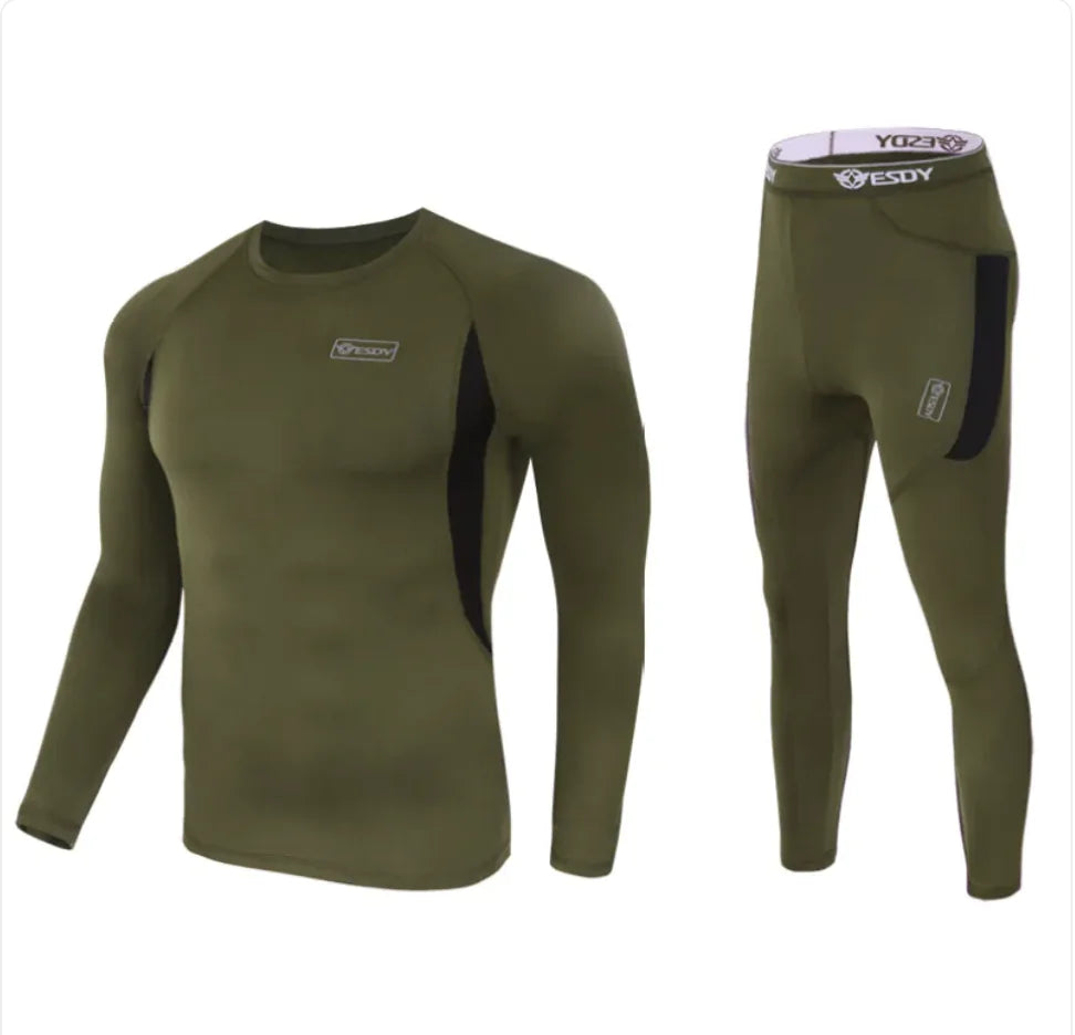 Ensemble de sous-vêtements thermiques tactique