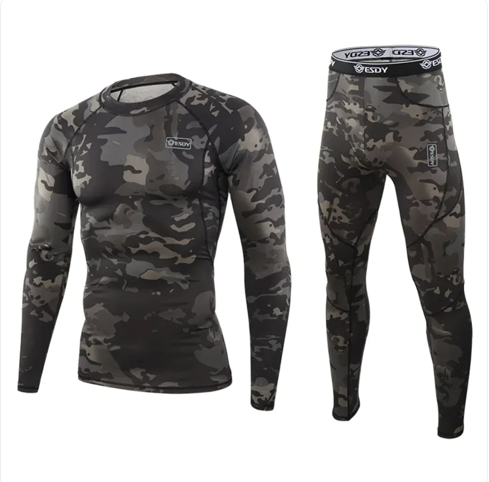 Ensemble de sous-vêtements thermiques tactique